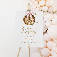 Sweet Sixteen 16th Birthday Party Welcome Sign