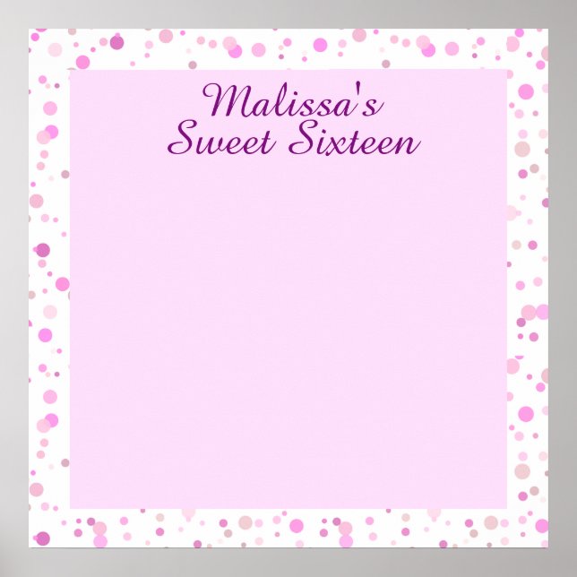 Sweet Sixteen, Bat Mitzvah Sign in Board (Front)