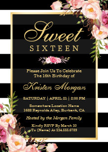 black and white striped invitations zazzle