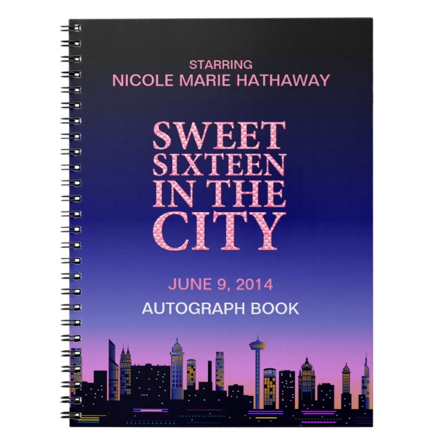 Sweet Sixteen Birthday Autograph Memories Notebook (Front)