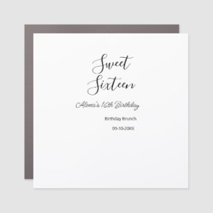 Sweet sixteen birthday brunch 16th birthday name d car magnet