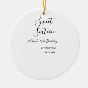 Sweet sixteen birthday brunch 16th birthday name d ceramic ornament