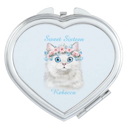 Sweet Sixteen Birthday Cute Kitten Makeup Mirror