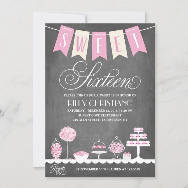 Sweet Sixteen | Birthday Invitation (Front)