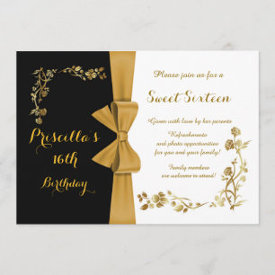 Sweet Sixteen Birthday invitation,16th,Gatsby Invitation