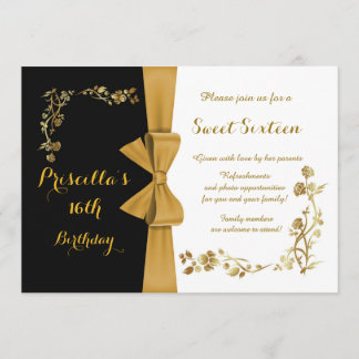Sweet Sixteen Birthday invitation,16th,Gatsby Invitation