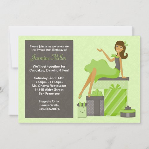 Sweet Sixteen Birthday Party Invitation