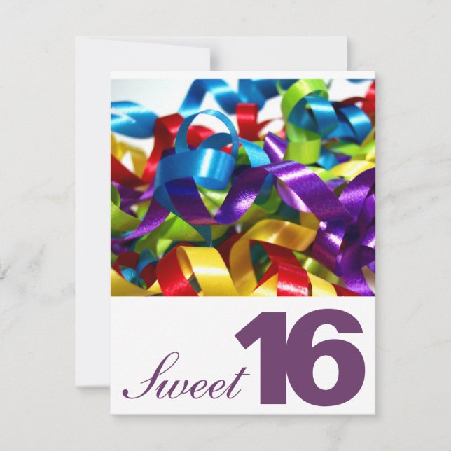 Sweet Sixteen Birthday Party Invitations (Front)