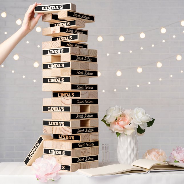 Sweet Sixteen Birthday Party Name Topple Tower (Wedding)