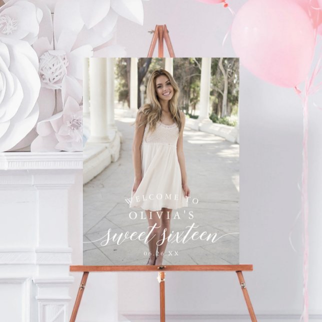 Sweet Sixteen Birthday Party Welcome with Photo Foam Board (Creator Uploaded)