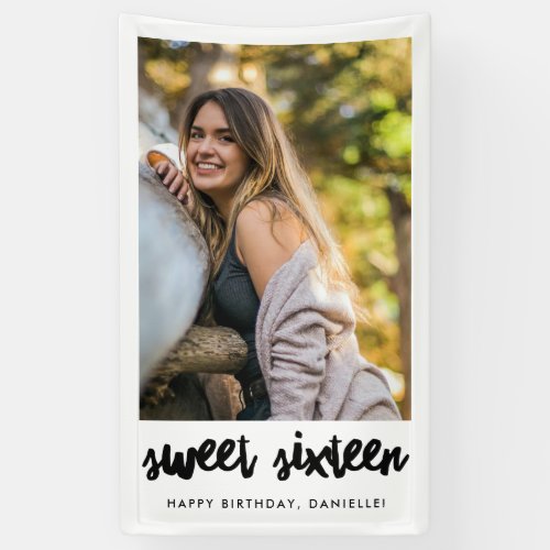 Sweet Sixteen Birthday Photo Banner