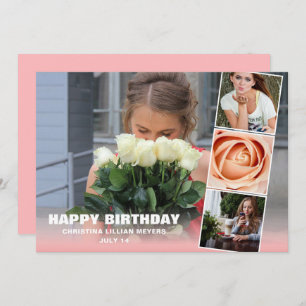 Sweet Sixteen Birthday Photo Collage Card