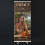 Sweet Sixteen Birthday Photo Magazine Cover Retractable Banner<br><div class="desc">This sweet sixteen photo magazine cover mock up party welcome banner features a picture of your birthday girl with stylish lettering on the front. The background features a rich chocolate brown, with the party details shown in a lighter brown. Happy sweet 16th birthday to your daughter, granddaughter or niece. To...</div>