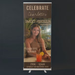 Sweet Sixteen Birthday Photo Magazine Cover Retractable Banner<br><div class="desc">This sweet sixteen photo magazine cover mock up party welcome banner features a picture of your birthday girl with stylish lettering on the front. The background features a rich chocolate brown, with the party details shown in a lighter brown. Happy sweet 16th birthday to your daughter, granddaughter or niece. To...</div>