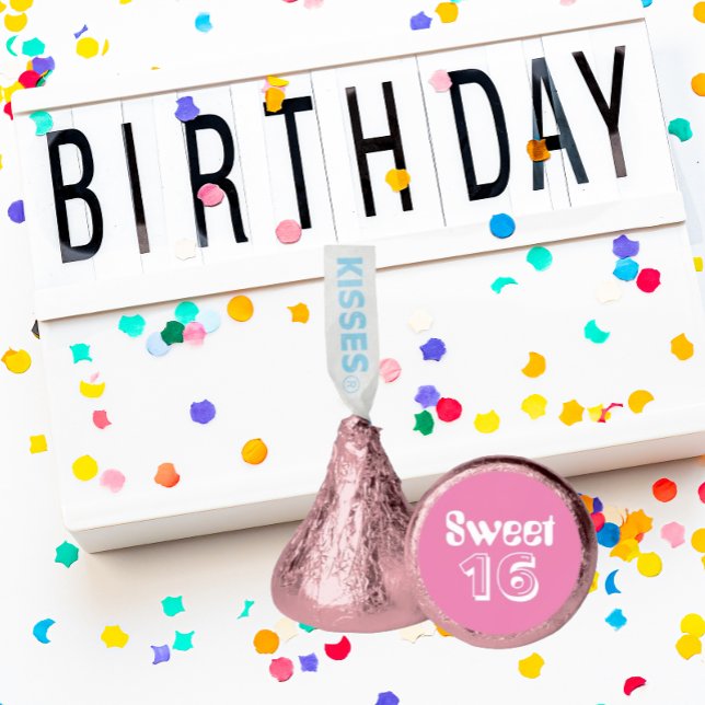 Sweet Sixteen Birthday Pink Hershey®'s Kisses® (In Situ Birthday Party)