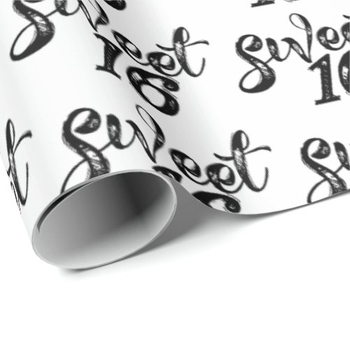 Sweet Sixteen Birthday Sixteenth 16th Wrapping Paper