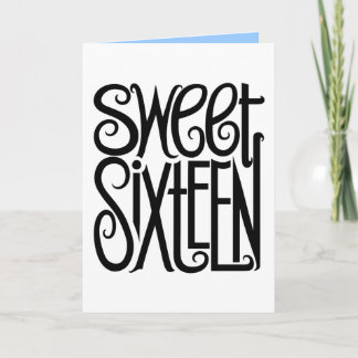 Sweet Sixteen black Card