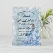 Sweet Sixteen Blue Winter Wonderland Princess Invitation (Standing Front)
