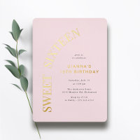 Sweet Sixteen | Blush Pink and Gold 16th Birthday