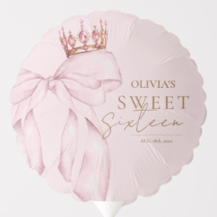 Sweet Sixteen Blush Pink Cute Balloon