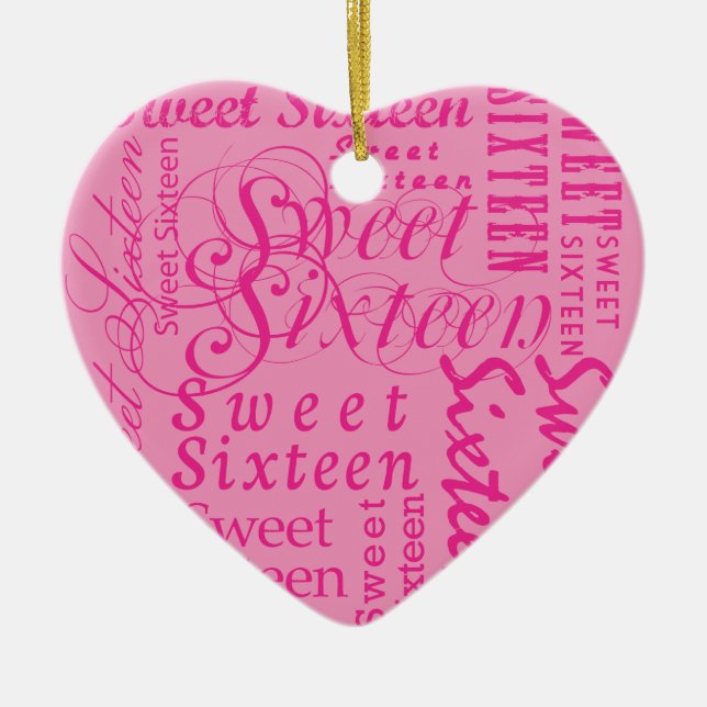 Sweet Sixteen Ceramic Ornament (Front)