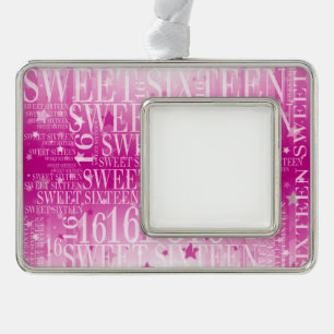 Sweet sixteen christmas ornament