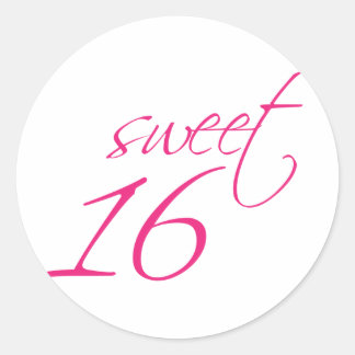 Sweet Sixteen Classic Round Sticker