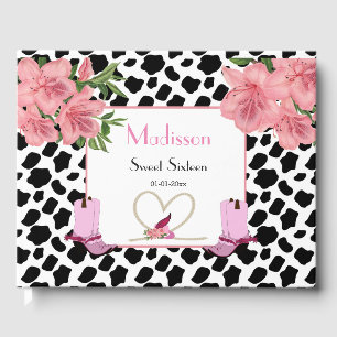 SWEET SIXTEEN Cowgirl birthday party Guest Book