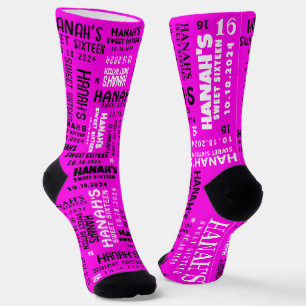 Sweet Sixteen Dance Floor BIRTHDAY Take Home Gift Socks