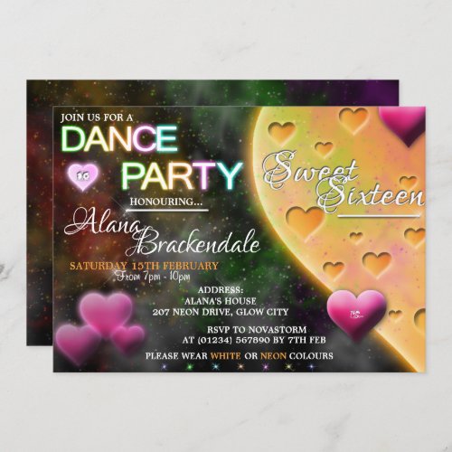 Sweet Sixteen Dance Party Invitations