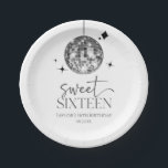 Sweet Sixteen Disco Ball 16th Birthday Party Paper Plates<br><div class="desc">These are Sweet Sixteen Silver Disco Ball 16th Birthday Party Paper Plates!</div>