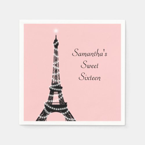 Sweet Sixteen Eiffel Tower Napkin