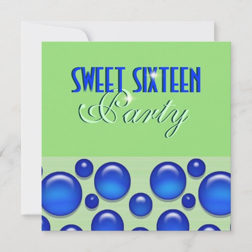 "sweet sixteen" elegant polka dot invites