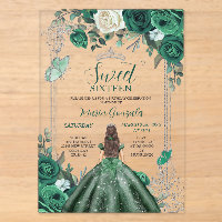 Sweet Sixteen Emerald Green & Silver Birthday