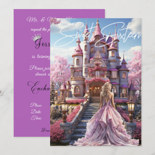 Sweet Sixteen Enchanted Castle Invitation