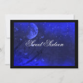 Sweet Sixteen, Enchanted Evening, Blue Invitations (Front)