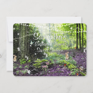 Sweet Sixteen, Enchanted Forest Fairies Lights Invitation
