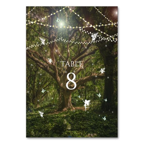   Sweet Sixteen Enchanted Forest Fairies   Table Number