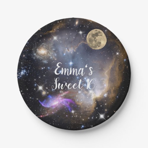 Sweet Sixteen Evening Under The Stars Full Moon Paper Plates