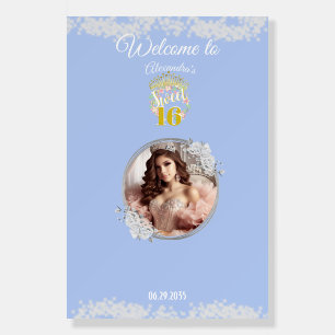 Sweet sixteen Fairytale Princess Photo Guest Book Foam Board