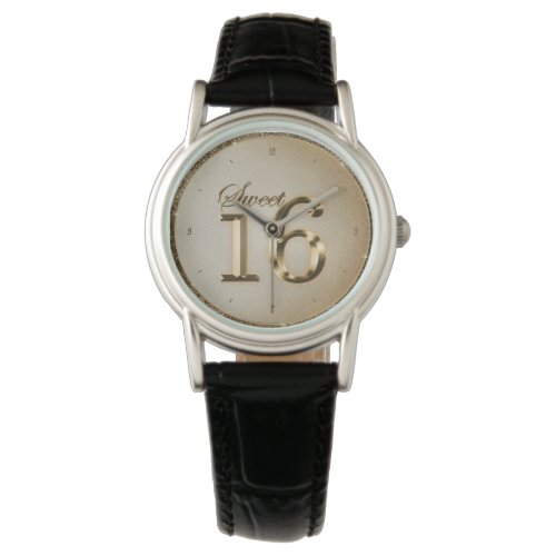 Sweet Sixteen Faux Gold Foil Watch