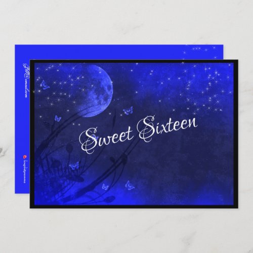 Sweet SixteenFull Moon Enchanted Evening Invitation