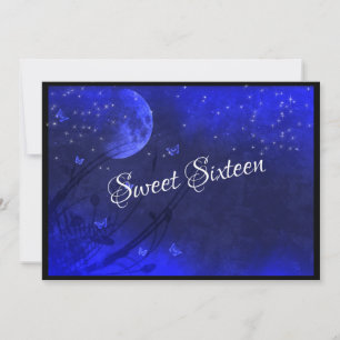 Sweet Sixteen,Full Moon, Enchanted Evening Invitation