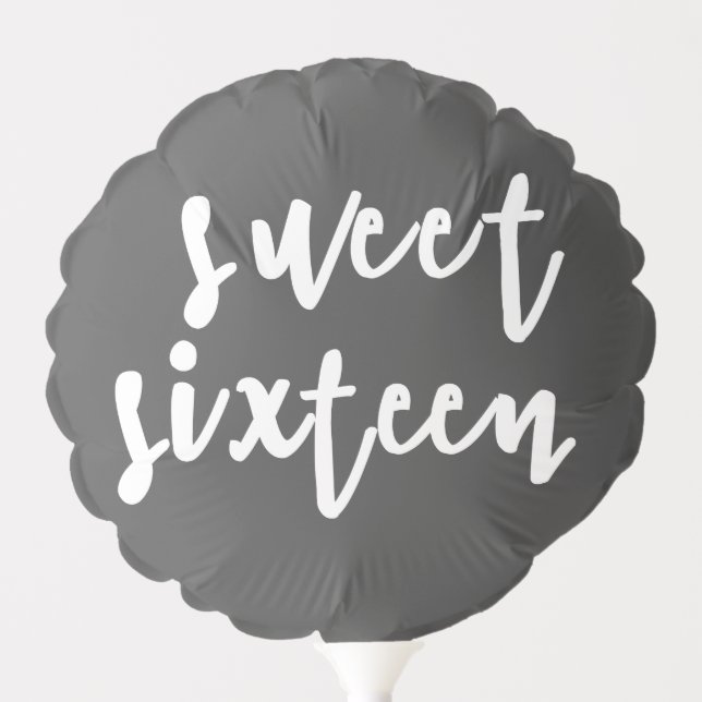 Sweet Sixteen - Fun 16th Birthday Balloon (Front)