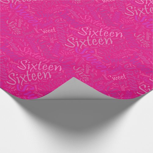 Sweet Sixteen Gift Wrapping Paper Rolls _ Giftwrap