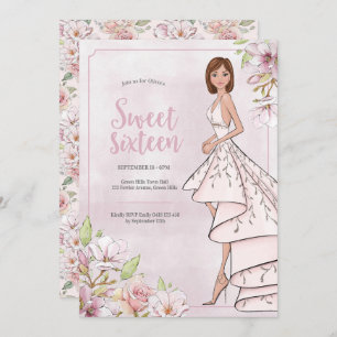 Sweet Sixteen Glamor Girl Birthday Invitation