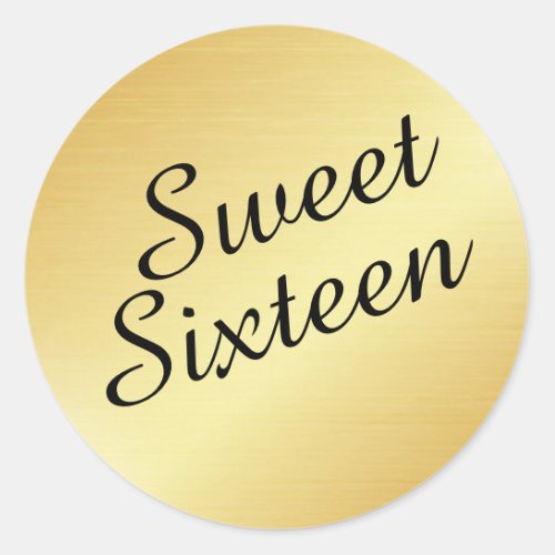 Sweet Sixteen Gold Envelope Seal Sticker
