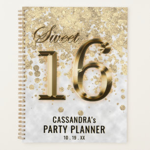 Sweet Sixteen Gold Faux Foil Planner