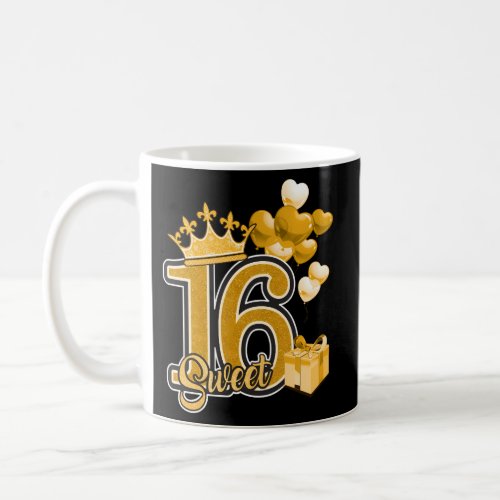 Sweet Sixteen Golden 16 Year Coffee Mug