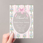 Sweet Sixteen Grandmillen Coqueete Bow Birthday Acrylic Invitations<br><div class="desc">Sweet Sixteen Grandmillen Coqueete Bow Birthday Acrylic Invitations
Matching items available.</div>